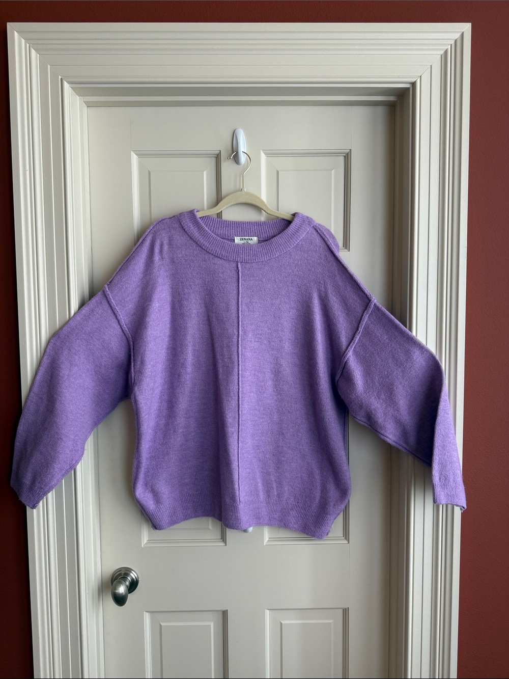 Zenana Outfitters Lavender Crewneck Pullover